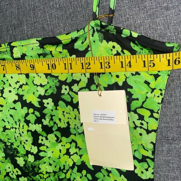 Stine Goya Lydia Slip Dress in Pointilism Green Floral Size Small NWT - Picture 12 of 12